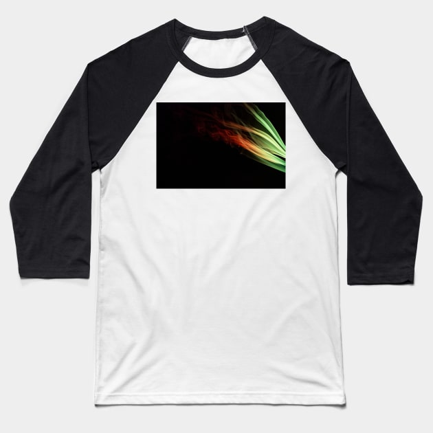 Colorful Smoke Pattern Baseball T-Shirt by mooonthemoon